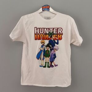 Hunter x Hunter Anime T-Shirt White Gon Killua Kurapika Leorio Characters Medium